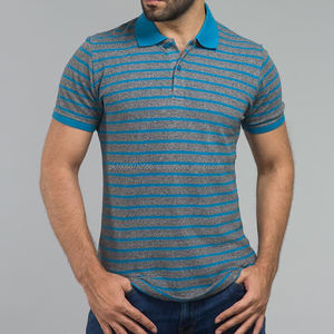 Material de algodón a rayas para hombre, polos de manga corta, ropa de verano para hombre, cuello levantado, diseño en blanco, polos de estilo callejero - Product Image 1