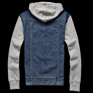 Chaqueta Casual con Capucha para Hombre, Versión Coreana 2024-2025, de Mezclilla, Corte Ajustado, Resistente al Viento, Moderna y Versátil para Primavera - Product Image 2