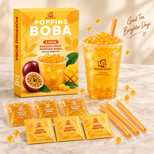 Kit de thé à bulles OEM Taïwan avec boba éclatante Halal, emballage personnalisé avec logo pour la vente en gros - Product Image 1