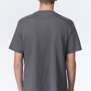Camiseta de Hombre de Alta Calidad, de Algodón, Transpirable, de Secado Rápido, Estilo Casual, Manga Corta, Lisa, Teñida, Transpirable, Ajustada - Product Image 4