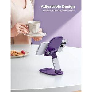Support de téléphone portable violet foncé pour bureau – Accessoire de bureau indispensable pour iPhone 17 15 – Excellent cadeau - Product Image 1