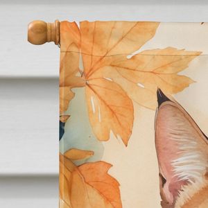 Aegean Cat Fall Leaves Poste de manga de porche grande Cartel de patio decorativo Obra DE ARTE Multicolor Poliéster Casa Colgante de pared Multicolor - Product Image 3