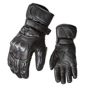 Gants d'hiver respirants pour hommes, gants de course en cuir pour moto, gants courts pour moto, compatibles avec les écrans tactiles - Product Image 1