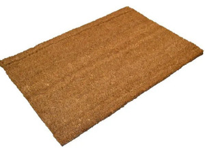 Tapis de porte en fibre de coco naturelle 40 x 70 cm avec support en PVC, design uni, antidérapant, écologique, pour entrée de maison - Product Image 6