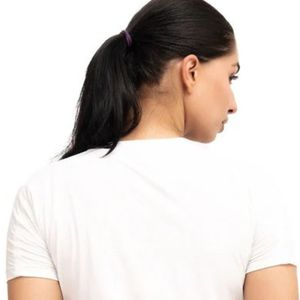 Camiseta Blanca de Manga Corta con Cuello en V para Mujer, Ajustada, Informal, Básica, Elástica, para Uso Diario, Ropa de Moda Femenina, Prenda de Verano Sencilla - Product Image 6