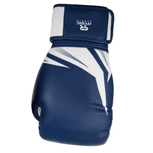 Gants d'entraînement de boxe RYBIC SPORTS en PU avec fermeture Velcro, design respirant pour adultes, bleu et blanc - Product Image 4