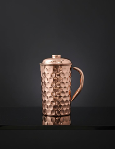 Tasses à eau plaquées cuivre pour hôtels, restaurants et décorations intérieures, carafes en métal d'Inde - Product Image 4