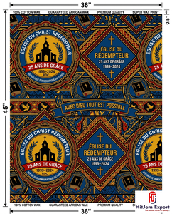 Premium African Wax Print Fabric Manufacturer Custom Church Celebration Anniversary Convention Uniform Supplier - Product Image 4