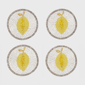 Classic Eco-Friendly <b>Beaded</b> Table <b>Coasters</b> Hand Embroidery Seed Beads Set Intricate Embroidery Custom Design Custom Diameter - Product Image 6
