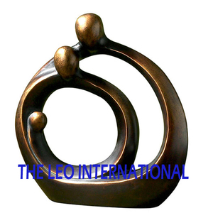 <b>Table</b> <b>Top</b> Sculptures From Indian Supplier Aluminum Based Home <b>Decor</b> Grey Color Leafy Shape Showpiece - Product Image 2