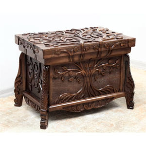 Vintage Handcrafted Wood Jewelry <b>Box</b> Large Decorative Pirate Treasure Chest Retro Wooden <b>Keepsake</b> <b>Box</b> with Lock for Home Decor - Product Image 5