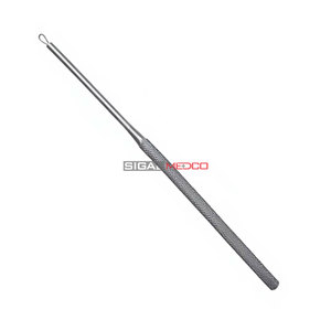 Curette auriculaire à boucle 6,5 pouces en acier inoxydable, outil de nettoyage de cérumen réutilisable, instrument de nettoyage d'oreilles double extrémité - Product Image 2