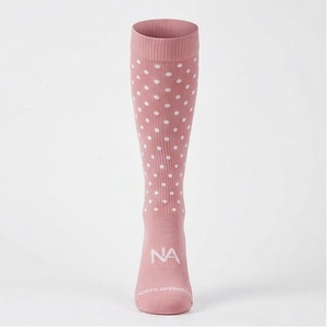 North Approach <b>Knee</b> <b>High</b> <b>Socks</b> Pink Polka Dot Pattern Breathable Spandex Polyester Adult Casual Spring Season - Product Image 1