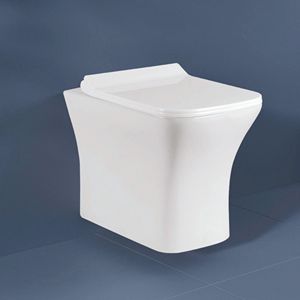 Inodoro de cerámica moderno de una pieza SCORPIO, montado en la pared, con sifón en P, para villas y hoteles - Product Image 2