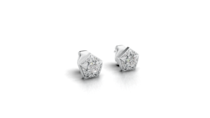 Boucles d'oreilles clous Aarinya Pentas Star en diamant de laboratoire certifié IGI, plaqué or 18 carats, taille brillant, cadeau d'anniversaire pour femme - Product Image 5
