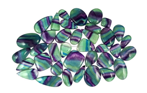 Magnifiques cabochons de fluorite naturelle, pierres précieuses brutes à dos plat pour la guérison, pour le bricolage, l'art, l'artisanat et la bijouterie - Radha Arts Rajasthan - Product Image 2