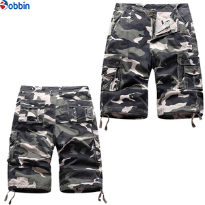 Pantalones Cortos Cargo de Camuflaje Morado para Hombre Bobbin, Cintura Media, Cierre de Botones, Transpirables, Pantalones Capri Tácticos para Hombre, Multibolsillos, Cortos Casuales - Product Image 2