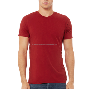 T-shirt d'été pour homme en coton, hauts unis, col rond, t-shirts vierges pour homme - Product Image 1