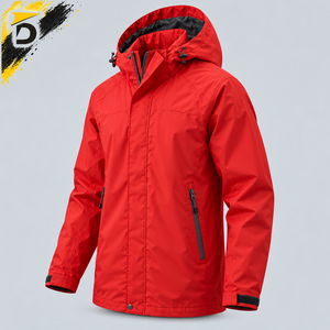Chaqueta de lluvia para hombre de alta calidad, material resistente al viento, diseño funcional para senderismo, ciclismo y condiciones climáticas húmedas. - Product Image 6