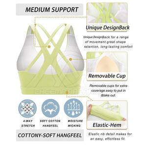 Soutien-gorge de sport léger et confortable, fabriqué avec un tissu respirant qui vous garde au sec et frais pendant l'entraînement. - Product Image 5