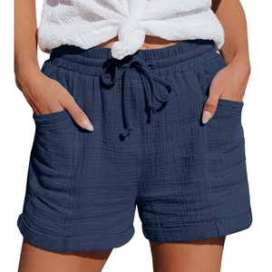 Shorts de sport amples pour femme, taille mi-haute, avec cordon de serrage, respirants, décontractés, pour l'été - Product Image 4