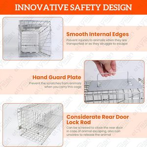Piège à petits animaux efficace, cage de 24 x 8 x 8 pouces pour rats, chatons et ratons laveurs - Product Image 2