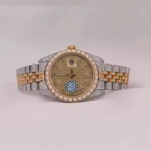 Increíble Reloj de Pulsera con Diamantes Moissanite Estilo Hip Hop para Hombre a Precio de Mayoreo - Product Image 1