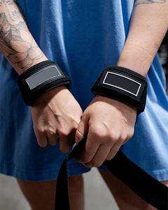 Sangles de levage robustes pour entraînement de musculation, antidérapantes, pour la gym, avec poignée, vente en gros, sangles de levage rembourrées en néoprène pour la force - Product Image 2