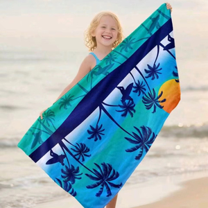 Serviette de plage sportive turque moderne de luxe, haute qualité, séchage rapide, microfibre douce, écologique, imprimé floral, logo personnalisé OEM ODM - Product Image 1