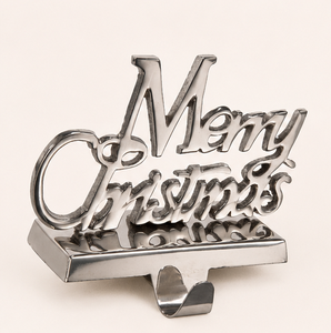 Gancho para Calcetines Navideños de Aluminio Pulido con Escritura 'Merry Christmas', Resistente a la Corrosión, para Decoración Navideña del Hogar, Venta al Por Mayor - Product Image 1