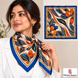 Luxury Custom Printed <b>Scarf</b> Manufacturer OEM ODM Lightweight <b>Silk</b> Feel Digital Print Hijab Head Wrap Shawl Wholesale Supplier - Product Image 3