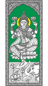 Peinture traditionnelle Kalamkari pour la décoration intérieure – Art mural indien fait main - Product Image 2