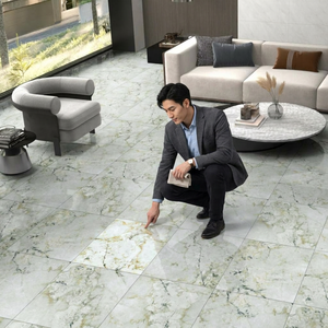 Qualité exportation Crema Italia Ivoire Design émaillé poli 600x600 60x60cm Porcelaine brillante Carreaux de sol en céramique Prix de gros - Product Image 6