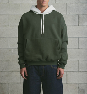 High Quality 450g Heavyweight Hoodie Fleece Sweatshirt <b>Men's</b> Autumn and Winter Trendy Brand Boxy Fit Comfortable and soft Hoodie - Product Image 2