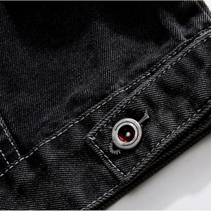 Best Quality <b>Men's</b> <b>Jeans</b> <b>Jacket</b> <b>Black</b> Color Cotton Made Front Pocket Street Wear Full Sleeve <b>Jeans</b> <b>Jackets</b> For Adult <b>Men's</b> - Product Image 4