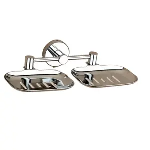 Edelstahl Doppelseifenhalter für Bad Seifenetui / Seifenschale wandmontiertes Waschbecken Badezimmerzubehör zum besten Preis