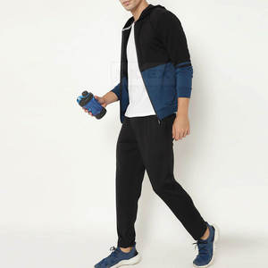 Conjunto Deportivo con Capucha para Hombre, Diseño Color Block, Cierre Frontal con Cremallera, Transpirable, de Poliéster y Algodón, para Otoño - Product Image 6