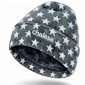 New Arrival Custom Casual Unisex Star Logo Cute Fashion Travel Knitted 100% <b>Wool</b> <b>Beanie</b> Hat - Product Image 2