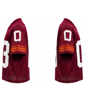 Maillot de football unisexe de haute qualité à col mandarin imprimé en mesh, manches courtes, numéro personnalisé 03, respirant, 100% polyester, pour équipe - Product Image 3