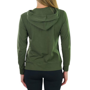 Sudadera con Capucha OEM para Mujer, Corte Holgado, Lisa, con Cierre Completo, Manga Larga, Algodón y Elastano, Transpirable, Informal, para Exteriores - Product Image 3