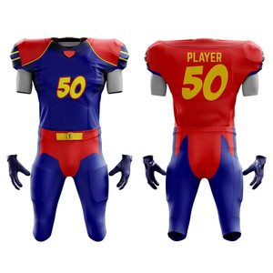Custom Sublimated American Football Jersey <b>Men's</b> Short Sleeve Gradient Blue Purple Fitted Moisture Wicking With Number - Product Image 5