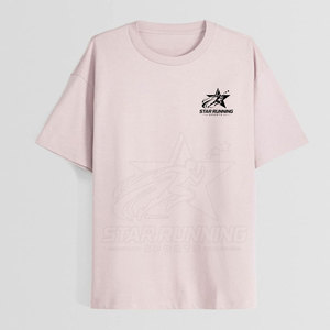 T-shirt décontracté surdimensionné en toile avec logo personnalisé imprimé, coupe ample, 100% coton, respirant, grande taille pour hommes - Product Image 2