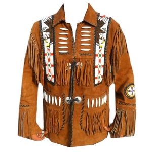 Handmade Black <b>Suede</b> Leather <b>Jacket</b> Western Cowboy Beaded Fringe Coat Vintage Rodeo Ranch Wear Custom Wholesale Men's <b>Jackets</b> - Product Image 5
