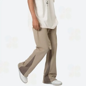 Pantalon décontracté pour homme de qualité supérieure, en toile unie respirante et à séchage rapide, avec poche appliquée, longueur intégrale, idéal pour l'automne - Product Image 3