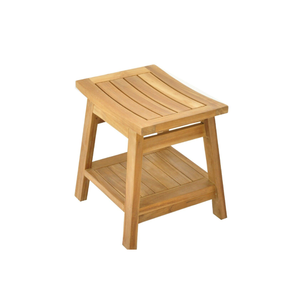Banc de douche en teck, fabriqué en Indonésie, meuble en bois massif - Product Image 1