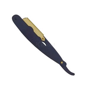 Rasoir droit pliant finition noire, outil de rasage professionnel pour barbier, shavette manuelle, design de logo personnalisé - Product Image 4