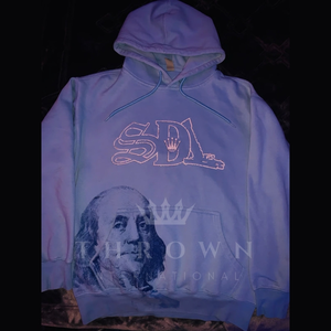 เสื้อฮู้ดดี้ผู้ชายแบบสวมใส่สบายสำหรับฤดูหนาว ผลิตตามสั่ง ขายส่ง คุณภาพสูง เนื้อผ้าหนา 100% ผ้าฝ้าย พิมพ์ลาย ทรงหลวม แขนยาว ปักลาย - Product Image 6