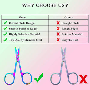 Custom Eyelash Scissor Small Scissors Mini Custom Logo Mini Makeup Scissors Beauty Steel Sharp Steel Pink Stainless Steel - Product Image 4