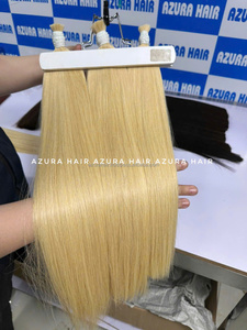 ZURA HAIR VIET NAM Extensions de cheveux humains Remy en vrac, lisses, blondes, pointes pleines, trame simple, cheveux vietnamiens décolorés - Product Image 6