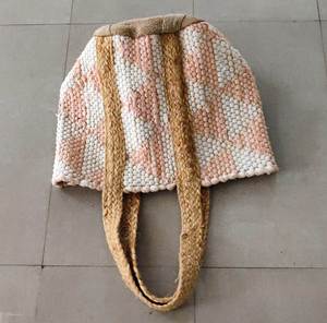 Bolsas de mano grandes de yute trenzado y algodón Chindi, reutilizables, ideales para la playa, compras y supermercado, perfectas para chicas. - Product Image 4